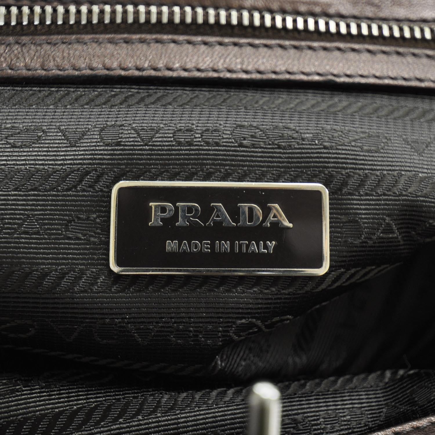 Prada Nappa Gaufre Framed Tote Antico Mordore 7 of 9