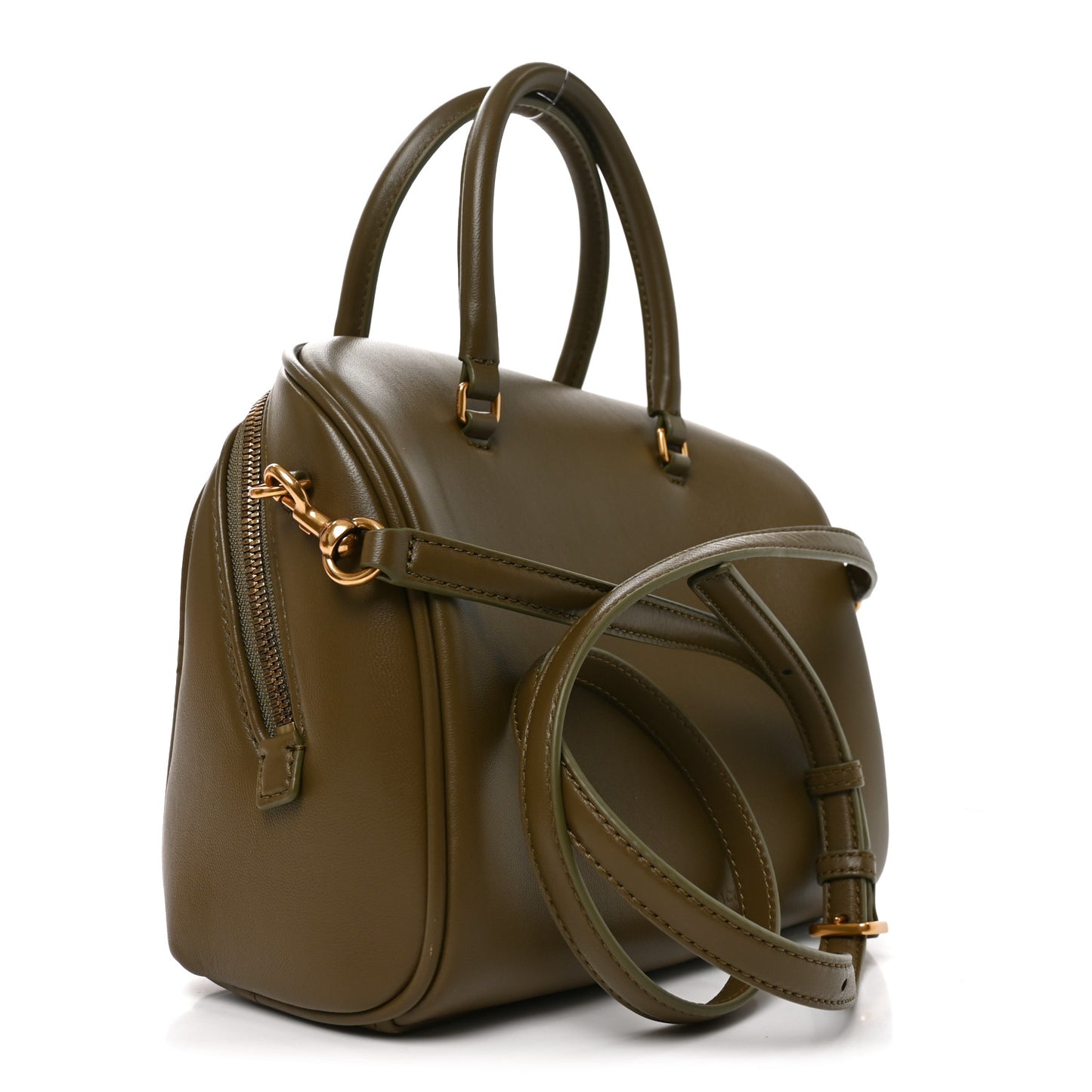 Lambskin Small The Wave Bag Olive