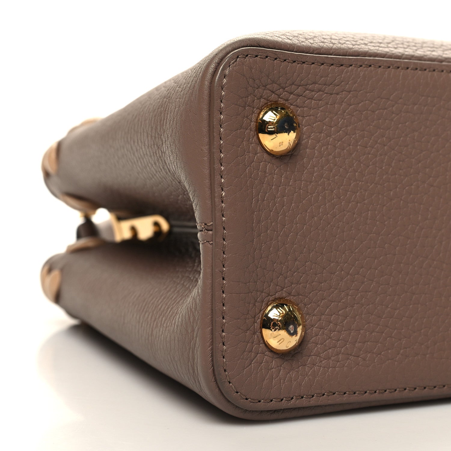 Louis Vuitton Taurillon Lambskin Capucines PM Taupe 9 of 11