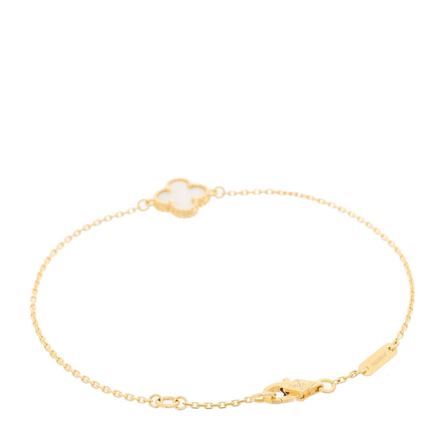 Van Cleef & Arpels 18K Yellow Gold Mother of Pearl Sweet Alhambra Bracelet 2 of 4