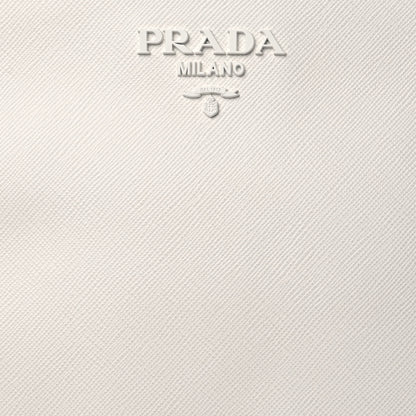 Prada Saffiano Cuir City Calf Monochrome Shopping Tote White 6 of 8