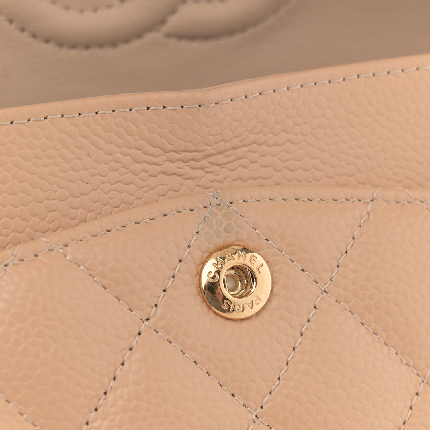 Chanel Caviar Quilted Small Double Flap Beige 11 of 13