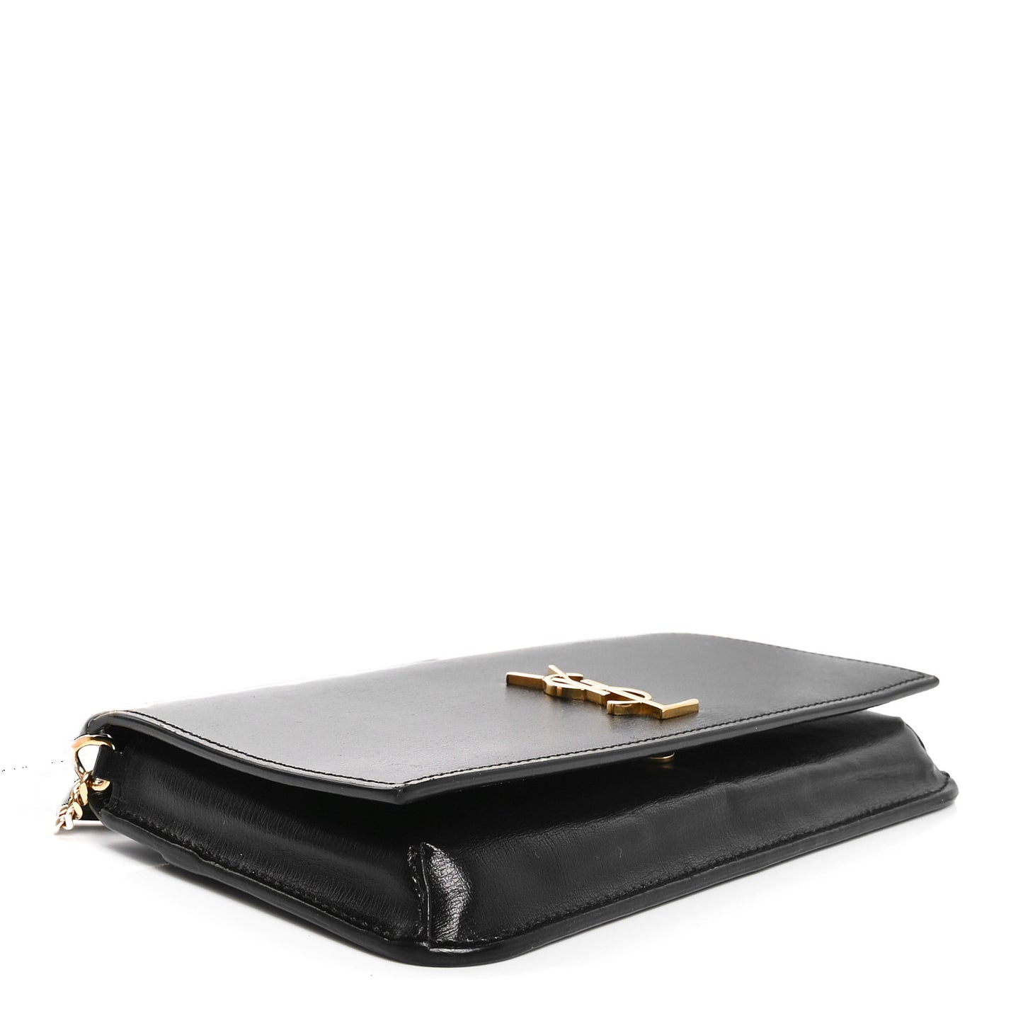 Smooth Calfskin Monogram Phone Holder Crossbody Black