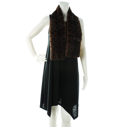 Louis Vuitton Monogram Mink Fur Scarf Stole Wrap 2 of 7