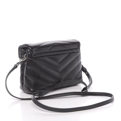 Saint Laurent Calfskin Y Quilted Monogram Toy Loulou Crossbody Bag Black 3 of 10