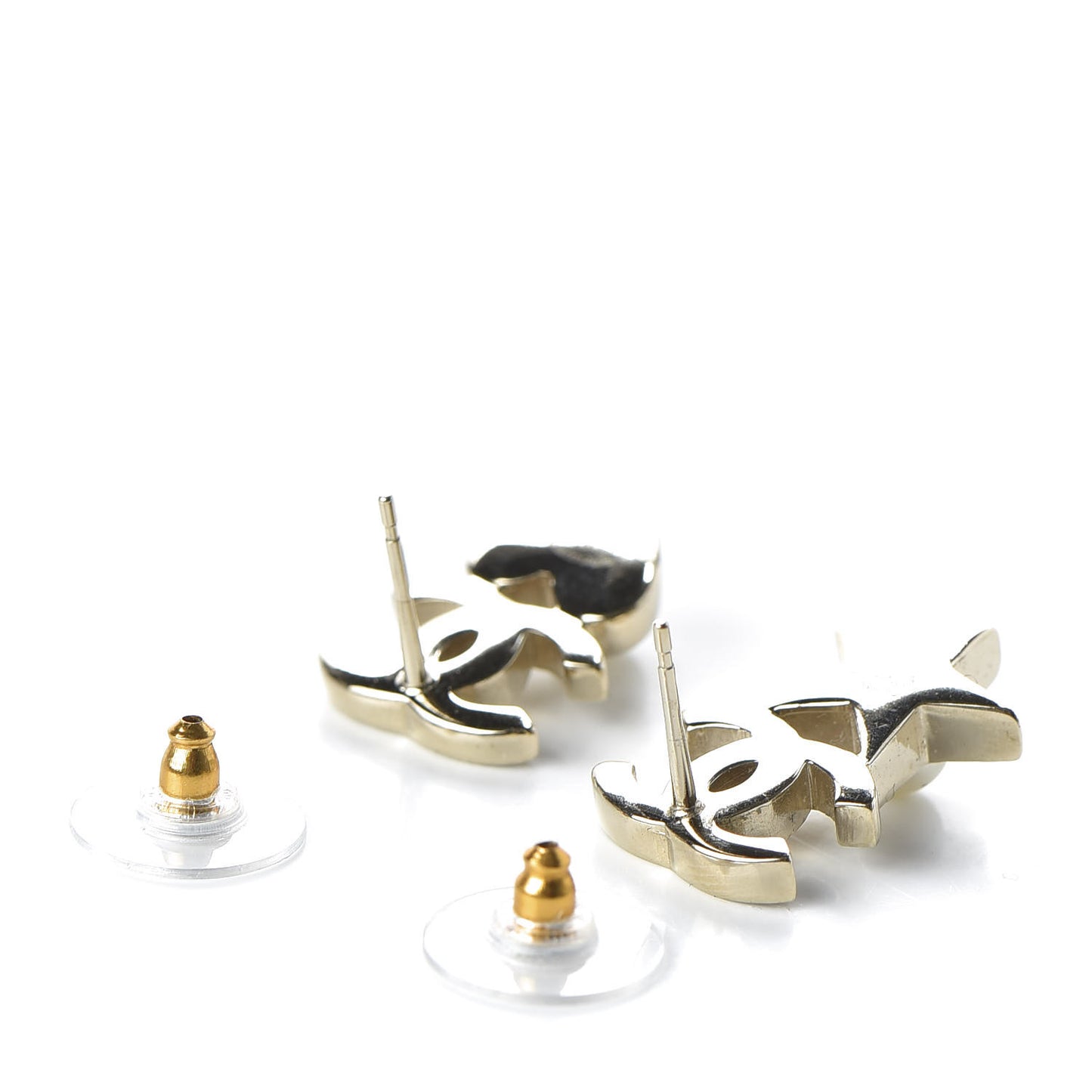 Crystal Pearl Charming Winter CC Star Heart Earrings Gold