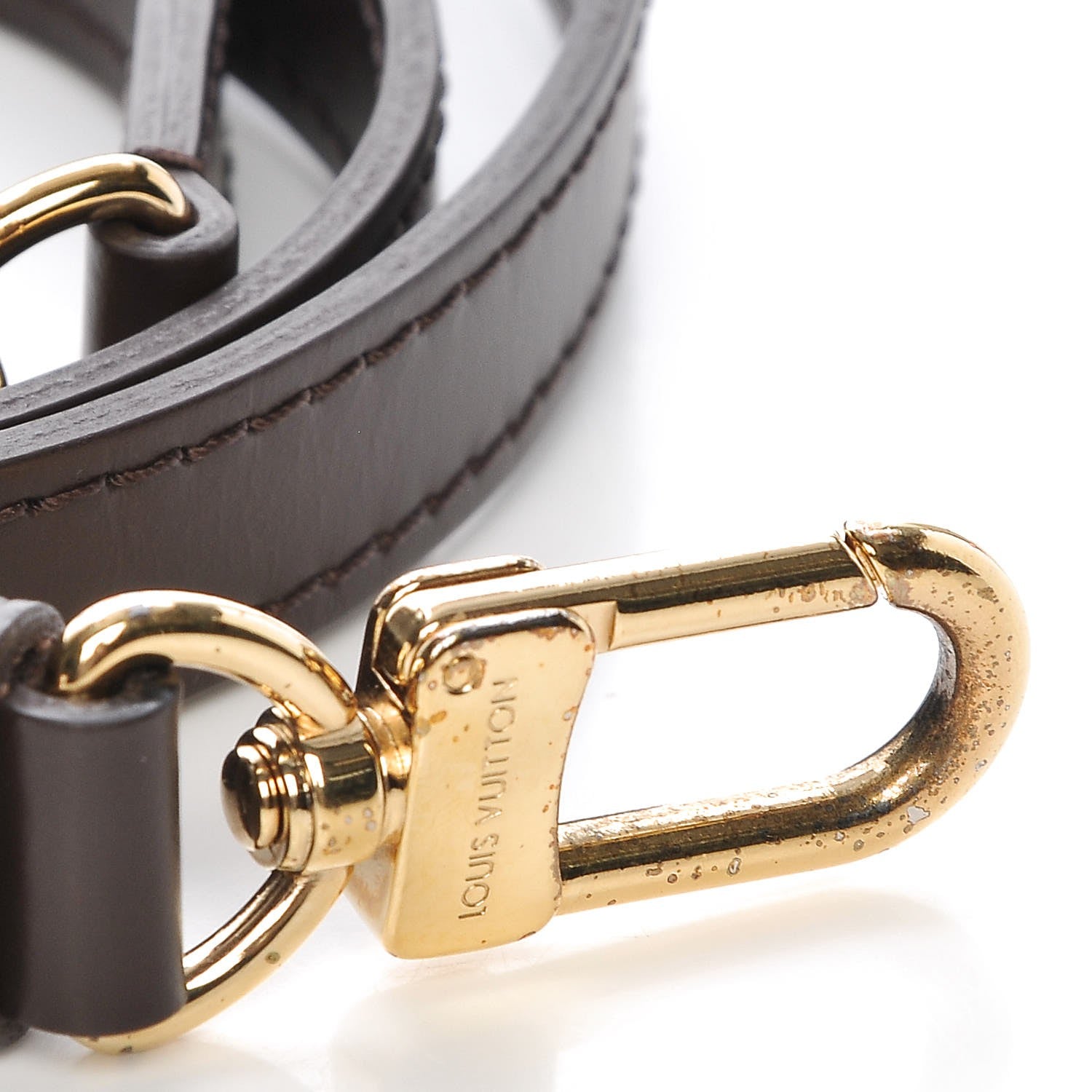 Louis Vuitton Calfskin 16mm Adjustable Shoulder Strap Brown 2 of 5