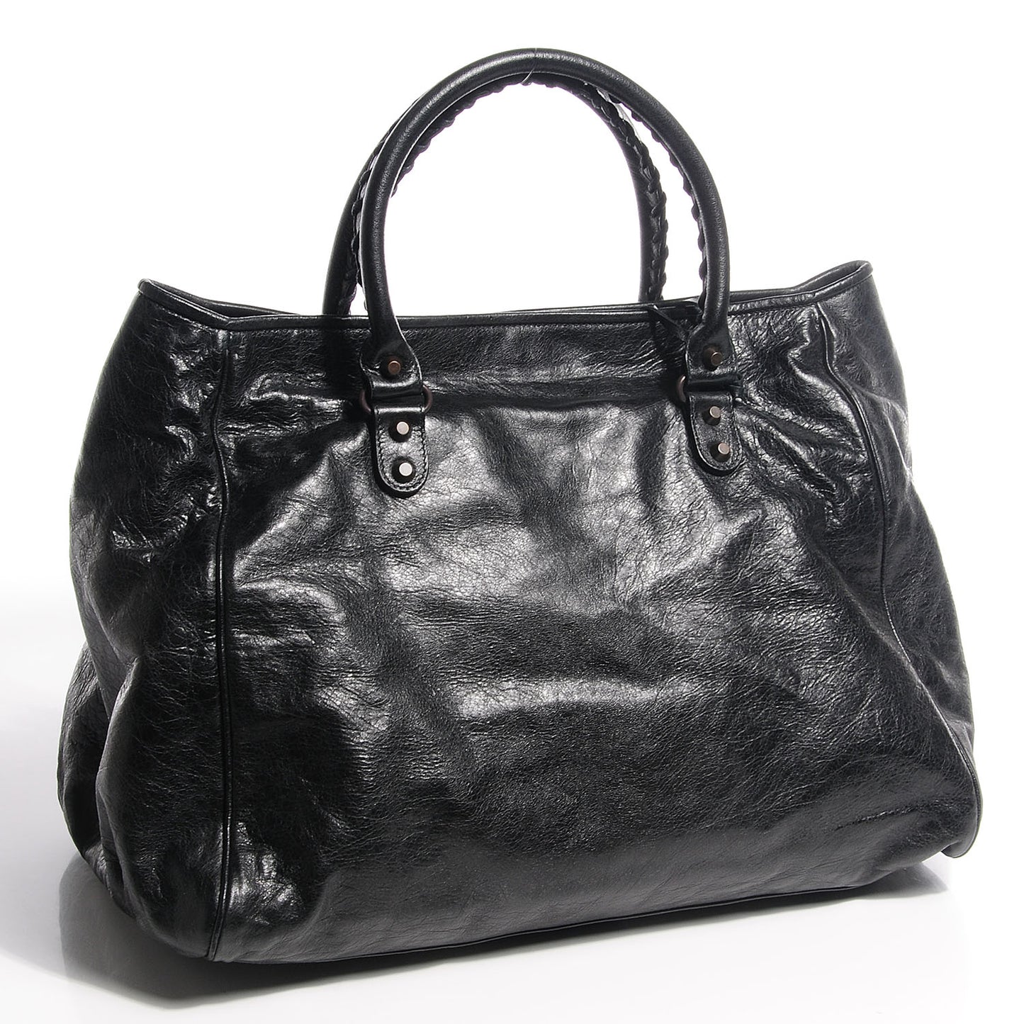 Agneau Classic Hardware Sunday Tote M Black