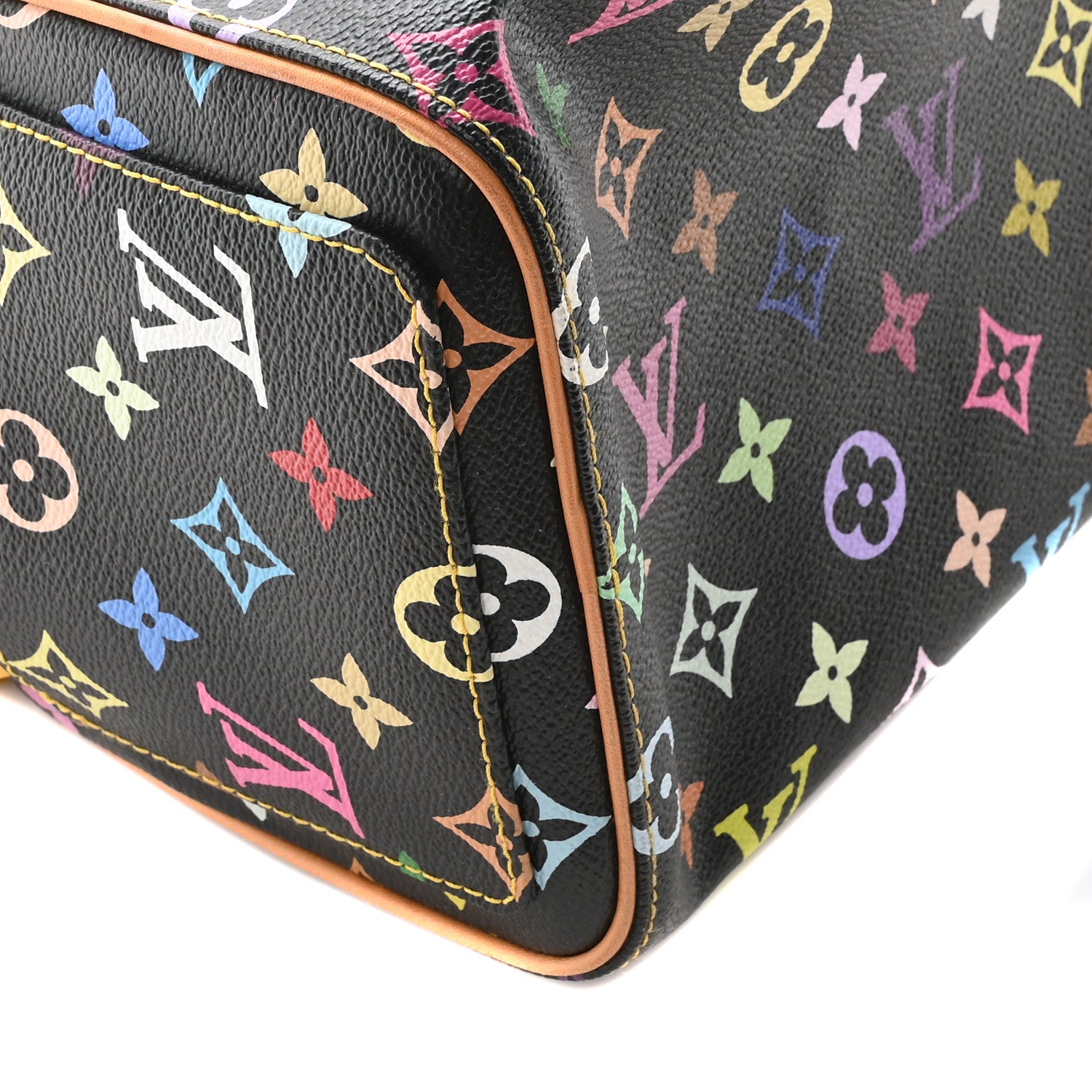Louis Vuitton Monogram Multicolor Fringe Speedy 25 Black 8 of 9