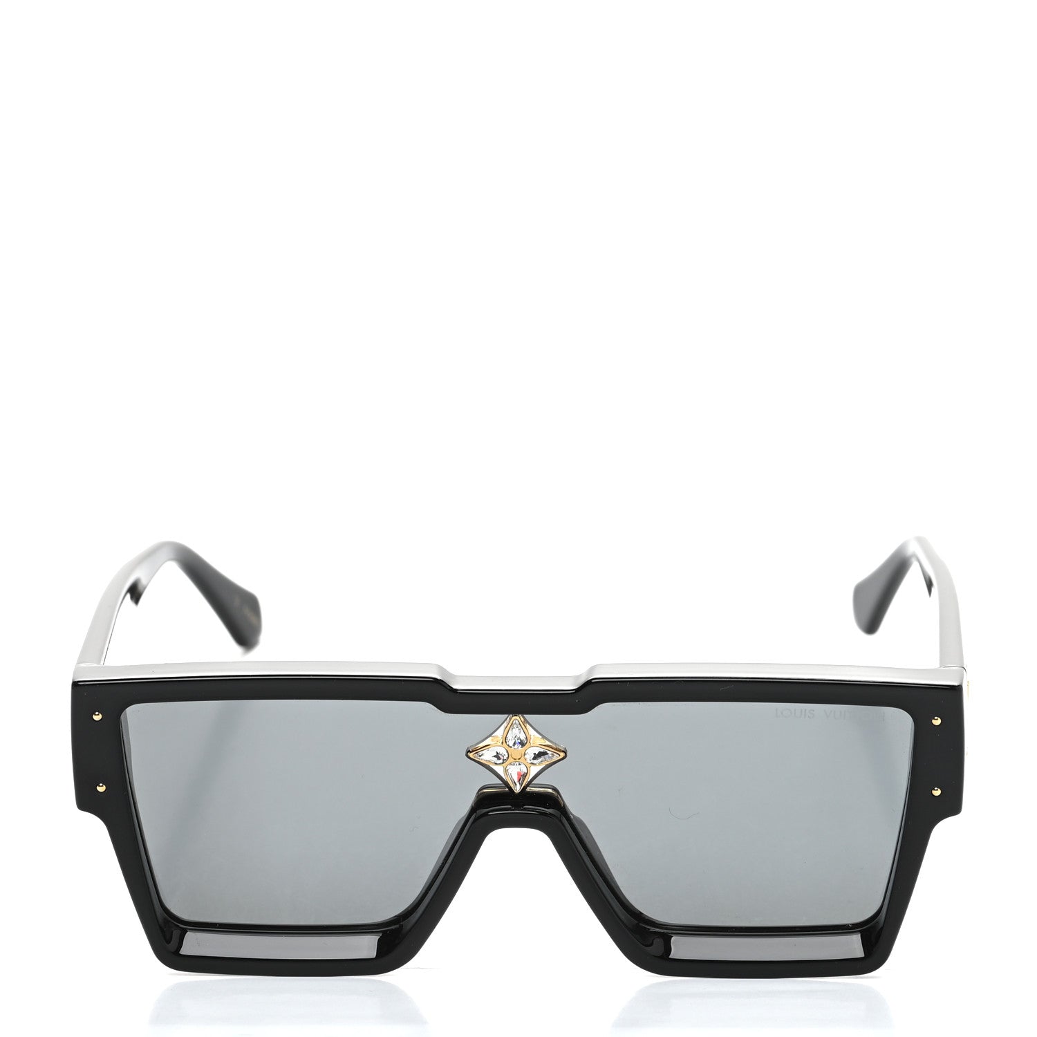 Louis Vuitton Acetate Swarovski Crystal Cyclone Sunglasses Z1578W Black 2 of 8