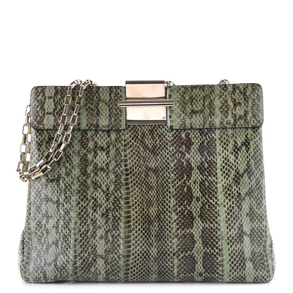Valentino Garavani Python Shoulder Bag Green 1 of 7