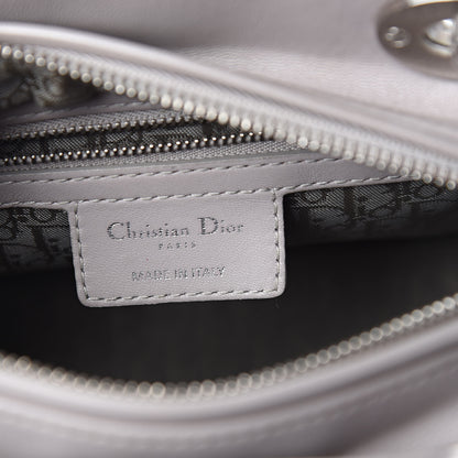 Christian Dior Lambskin Cannage Medium Lady Dior Grey 6 of 10