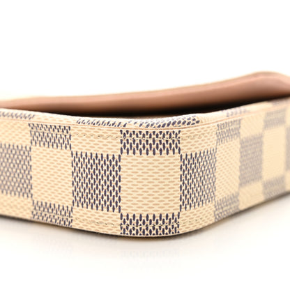 Louis Vuitton Damier Azur Pochette Felicie Chain Wallet Rose Ballerine 10 of 13