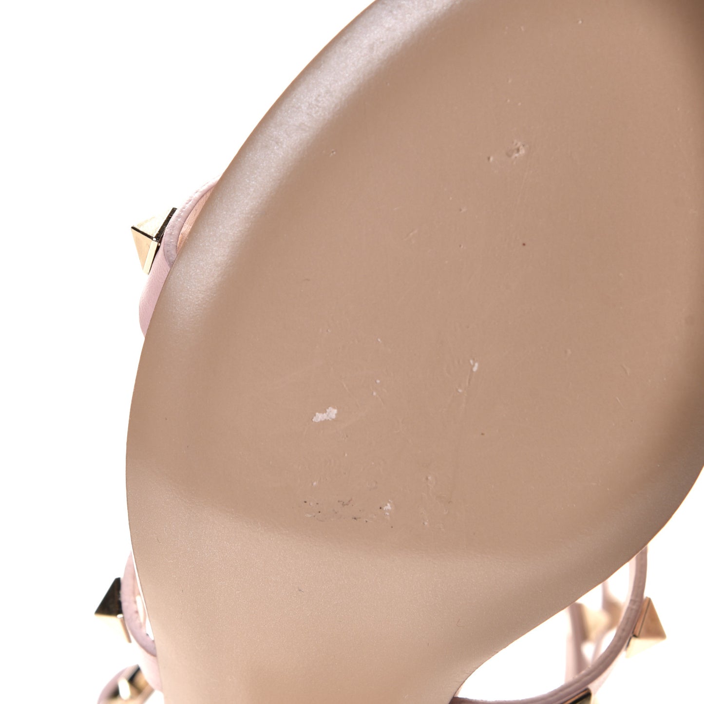 Calfskin Rockstud 60mm City Sandals 35.5 Water Rose