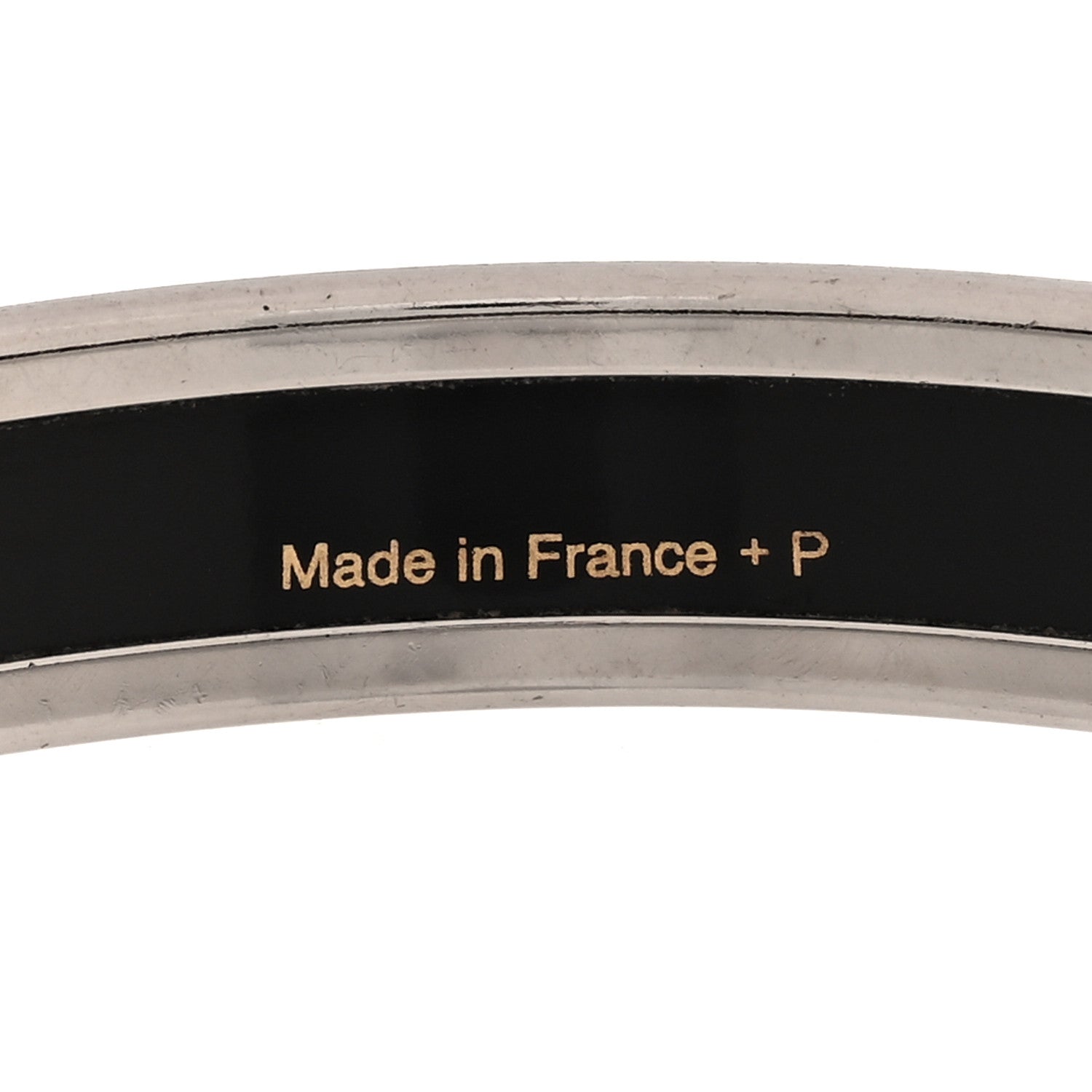 Hermes Enamel Printed Narrow Caleche Bracelet 70 White 5 of 5