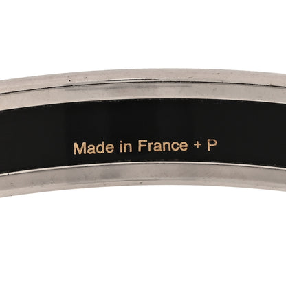 Hermes Enamel Printed Narrow Caleche Bracelet 70 White 5 of 5