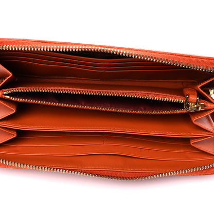 Prada Vitello Move Zip Around Wallet Papaya 5 of 11