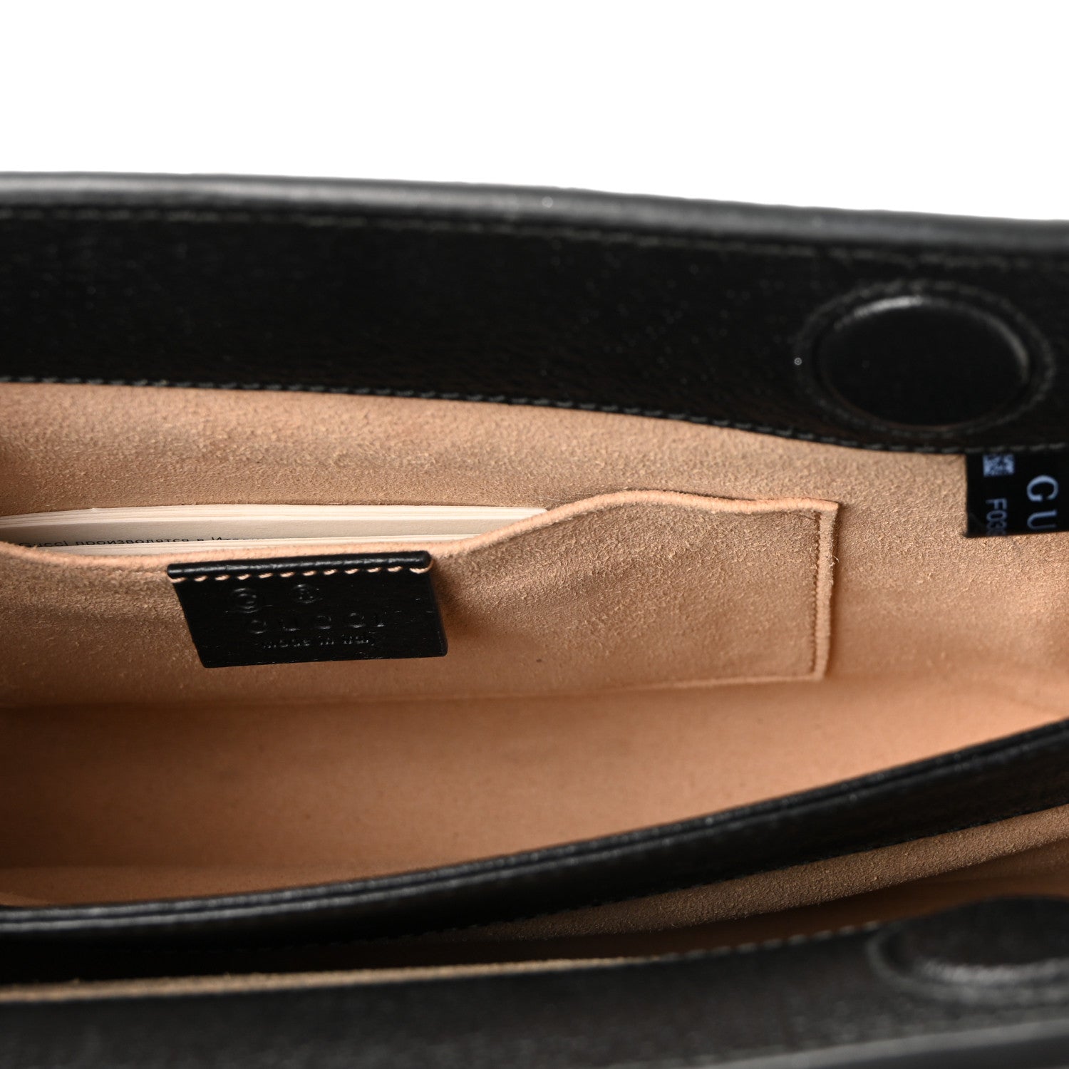 Gucci Calfskin GG Web Small Ophidia Chain Shoulder Bag Black
