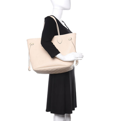 Louis Vuitton Empreinte Monogram Giant Neverfull MM Cream 2 of 9