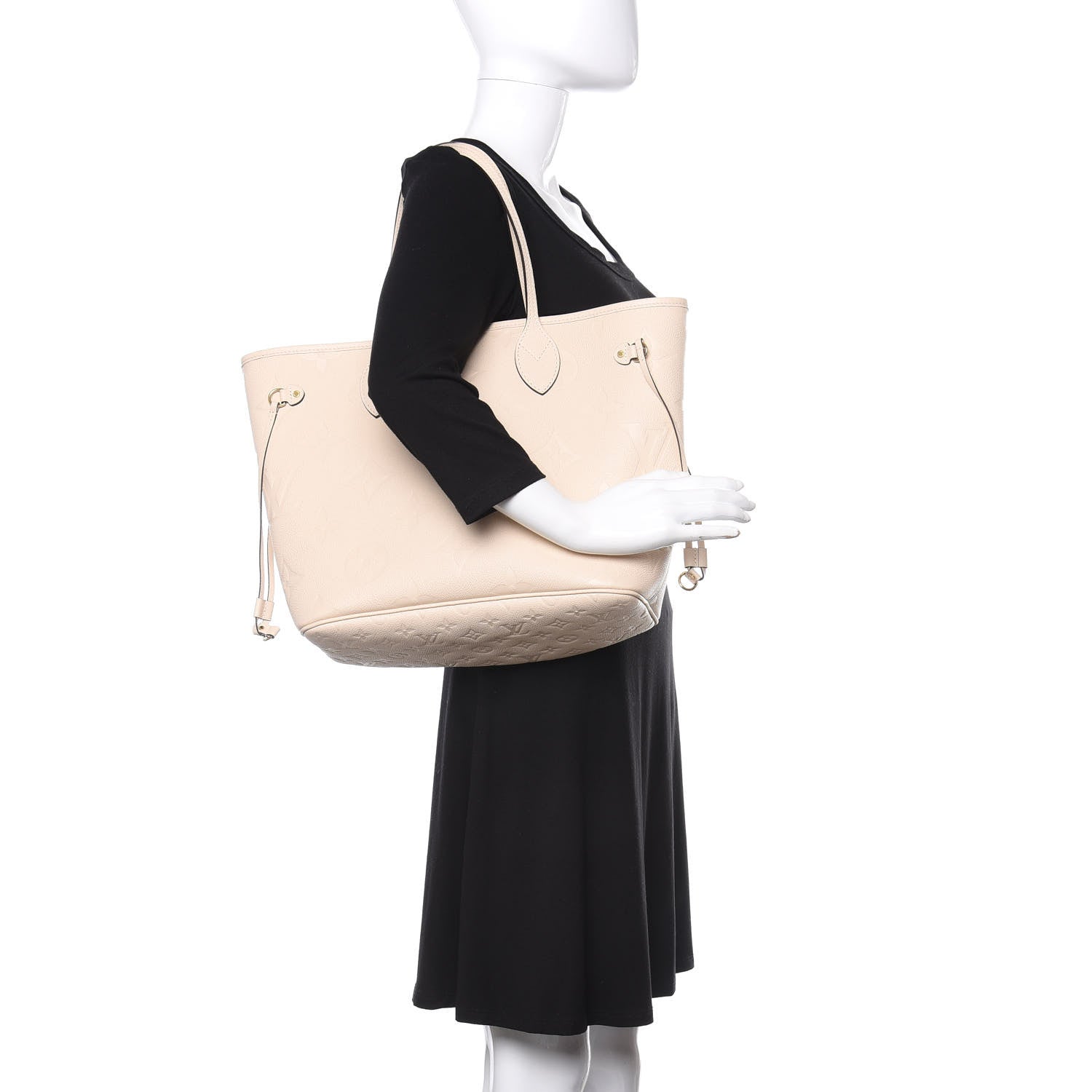 Louis Vuitton Empreinte Monogram Giant Neverfull MM Cream 2 of 11