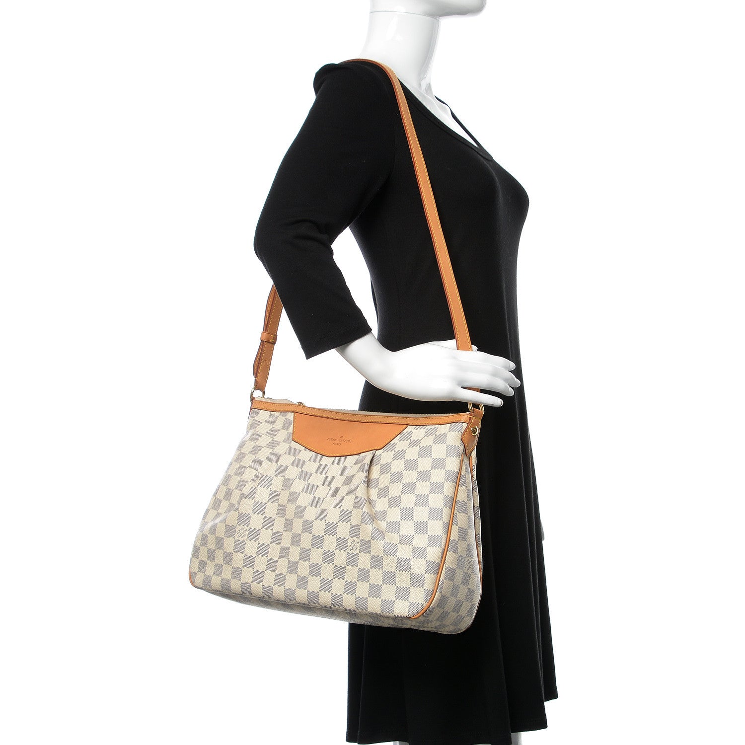 Louis Vuitton Damier Azur Siracusa MM 2 of 12