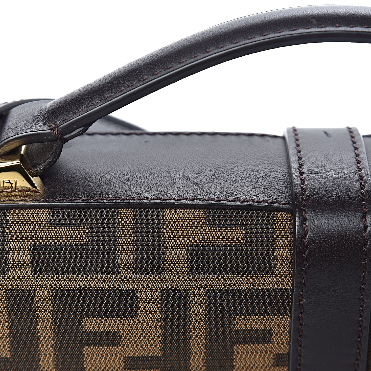 Fendi Zucca Vitello Classico No.1 Satchel Tobacco Moro 11 of 15