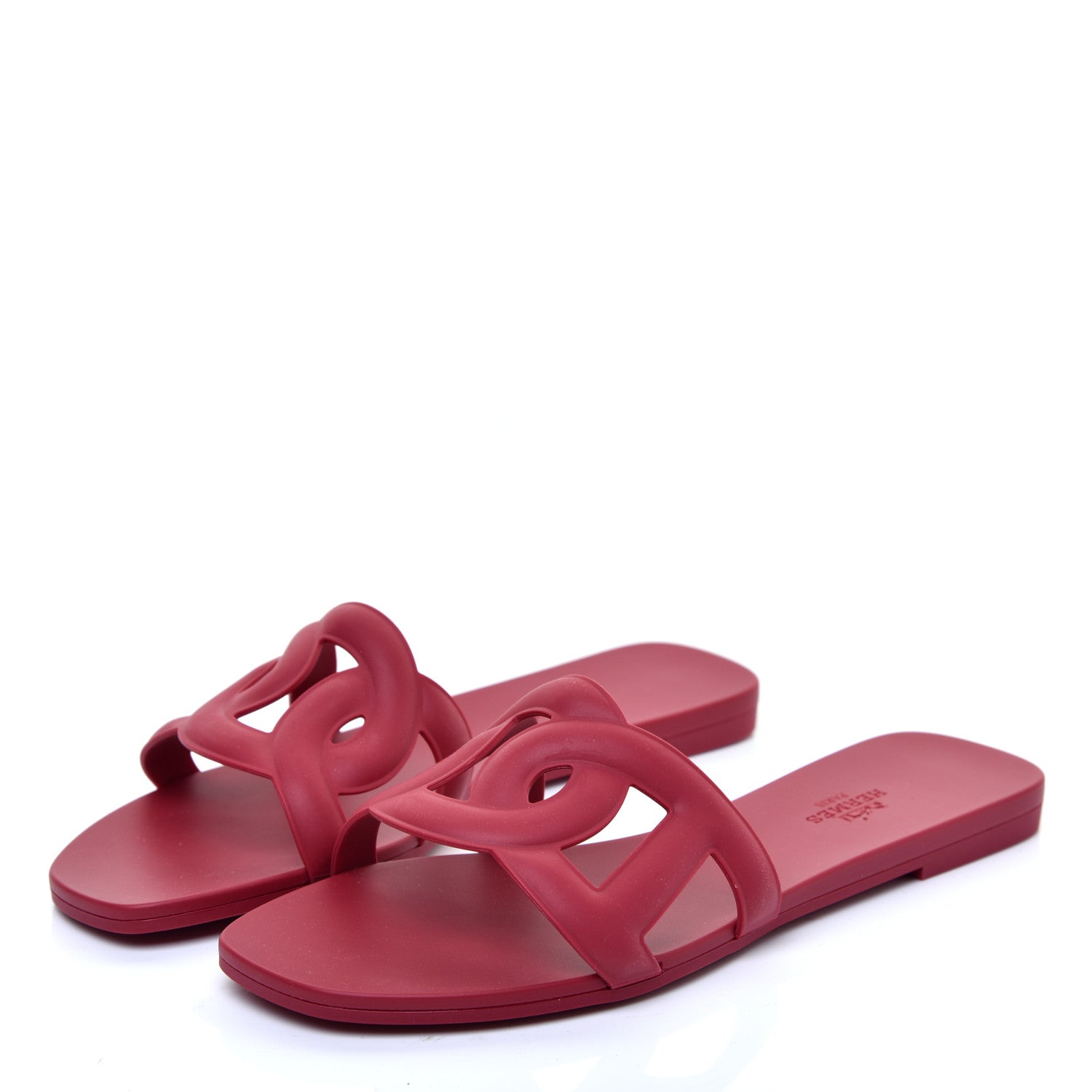Hermes Rubber Aloha Sandals 38 Rose Baie 3 of 8