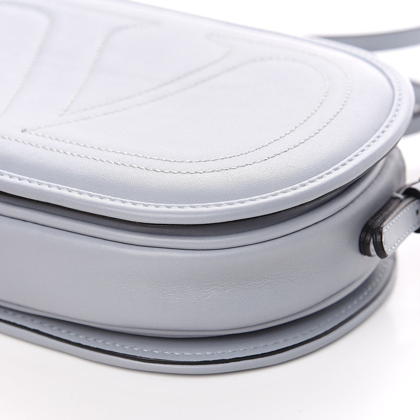 Vitello Small Logo Go Crossbody Bag Water Sky
