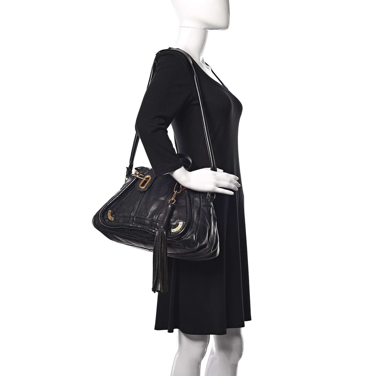 Chloe Calfskin Large Paraty Tassel Black 2 of 9