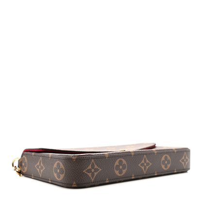 Louis Vuitton Monogram Pochette Felicie Chain Wallet Fuchsia 5 of 10
