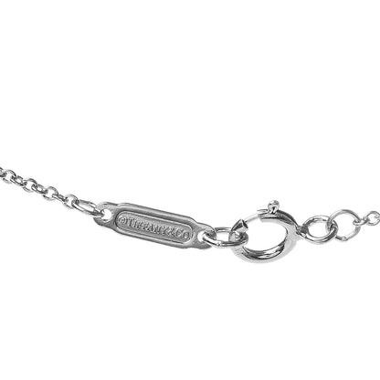 Tiffany Platinum Diamond Mini Open Circle Pendant Necklace 4 of 5