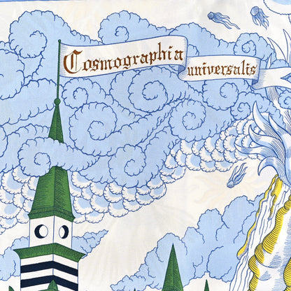Hermes Silk Cosmographia Universalis Scarf 90 White Bleu Vert 5 of 5