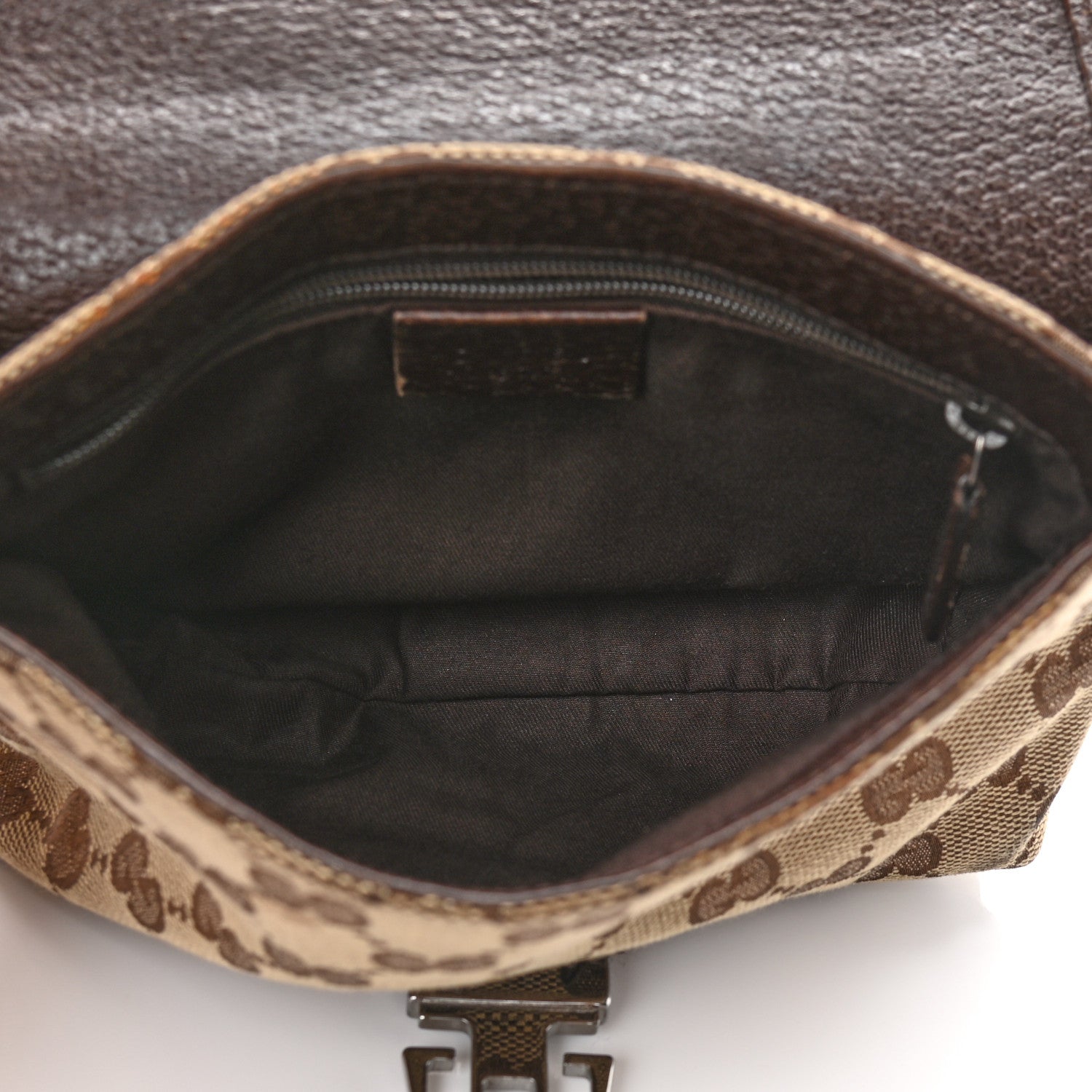 Gucci Monogram Waist Pouch Bag Dark Brown 5 of 16