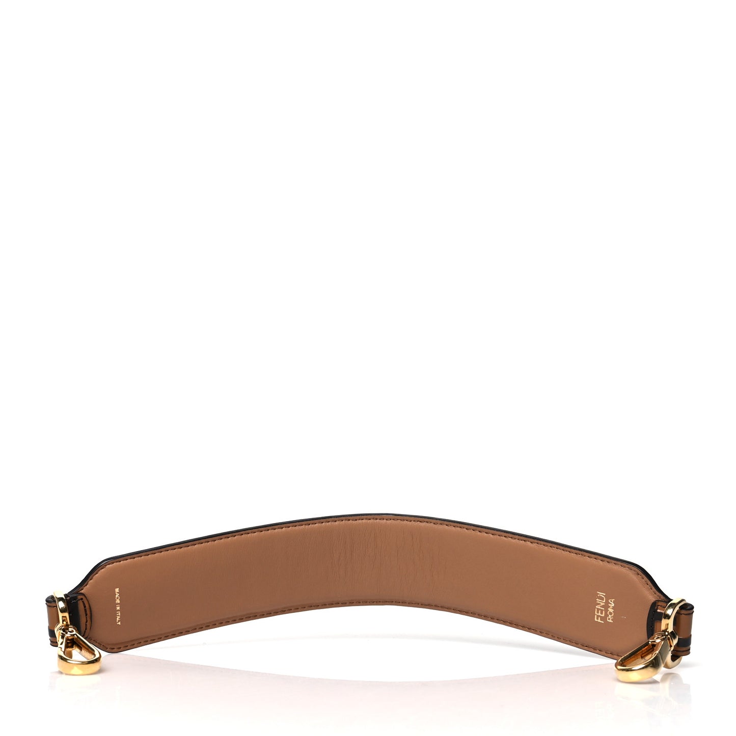 Calfskin FF 1974 Embossed Mini Strap You Tobacco Black