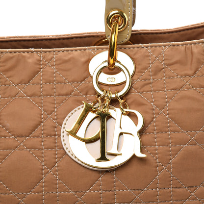 Christian Dior Nylon Cannage Large Lady Dior Beige 9 of 10