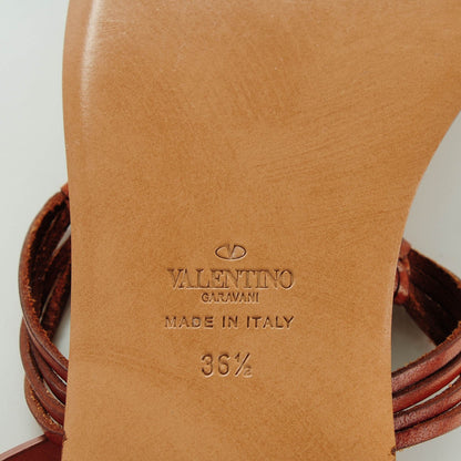 Valentino Garavani Calfskin Buffalo Turquoise Scarab Flat Sandals 36.5 Alba 6 of 6