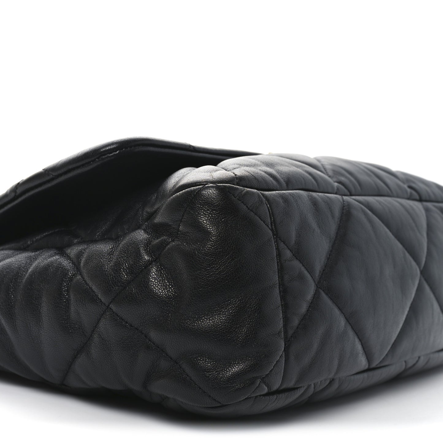 Goatskin Quilted Maxi Chanel 19 Flap Black