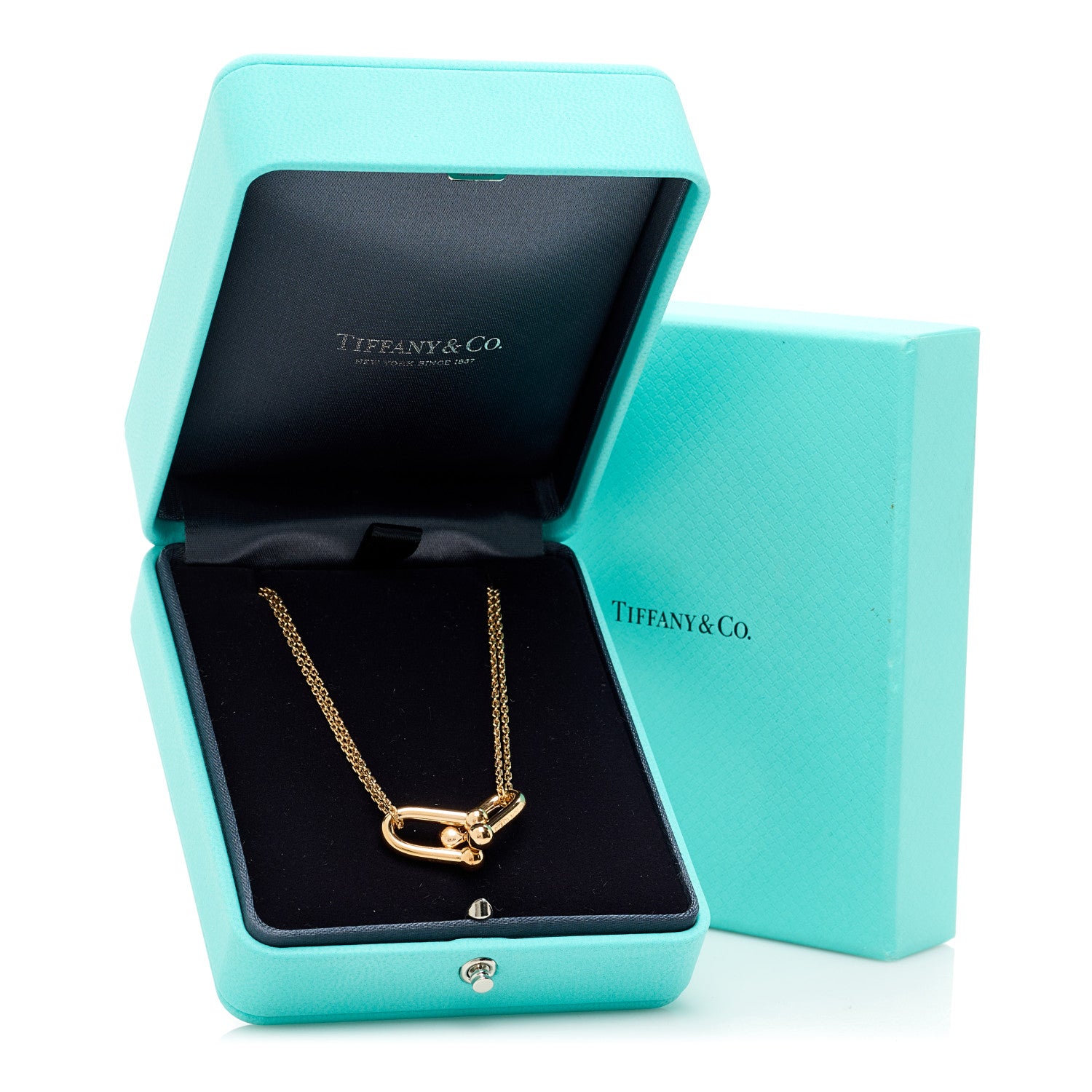 Tiffany 18K Rose Gold HardWear Double Link Pendant Necklace 6 of 6