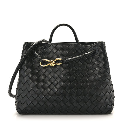 Bottega Veneta Nappa Intrecciato Medium Andiamo Shoulder Bag Black 1 of 8