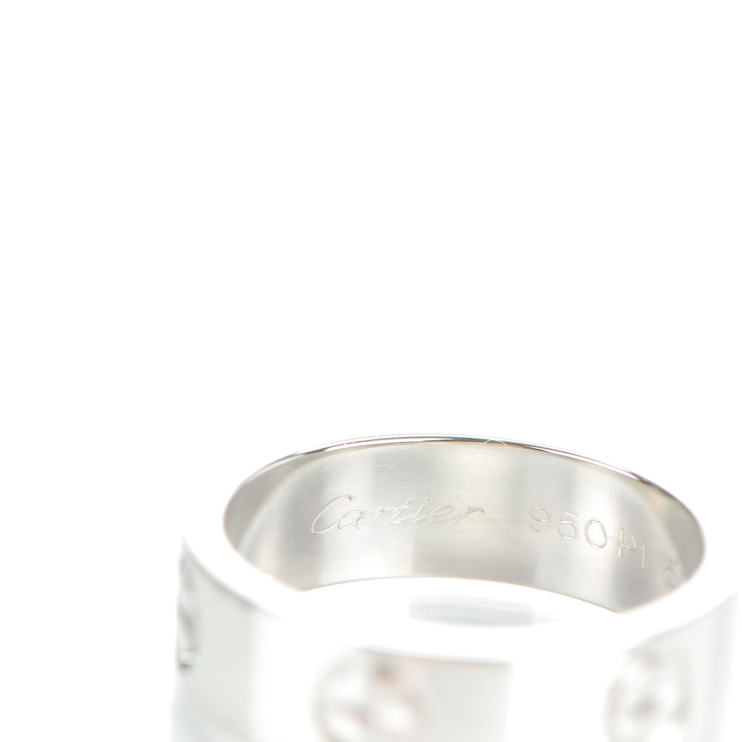 Cartier Platinum 5.5mm LOVE Ring 51 5.75 4 of 7