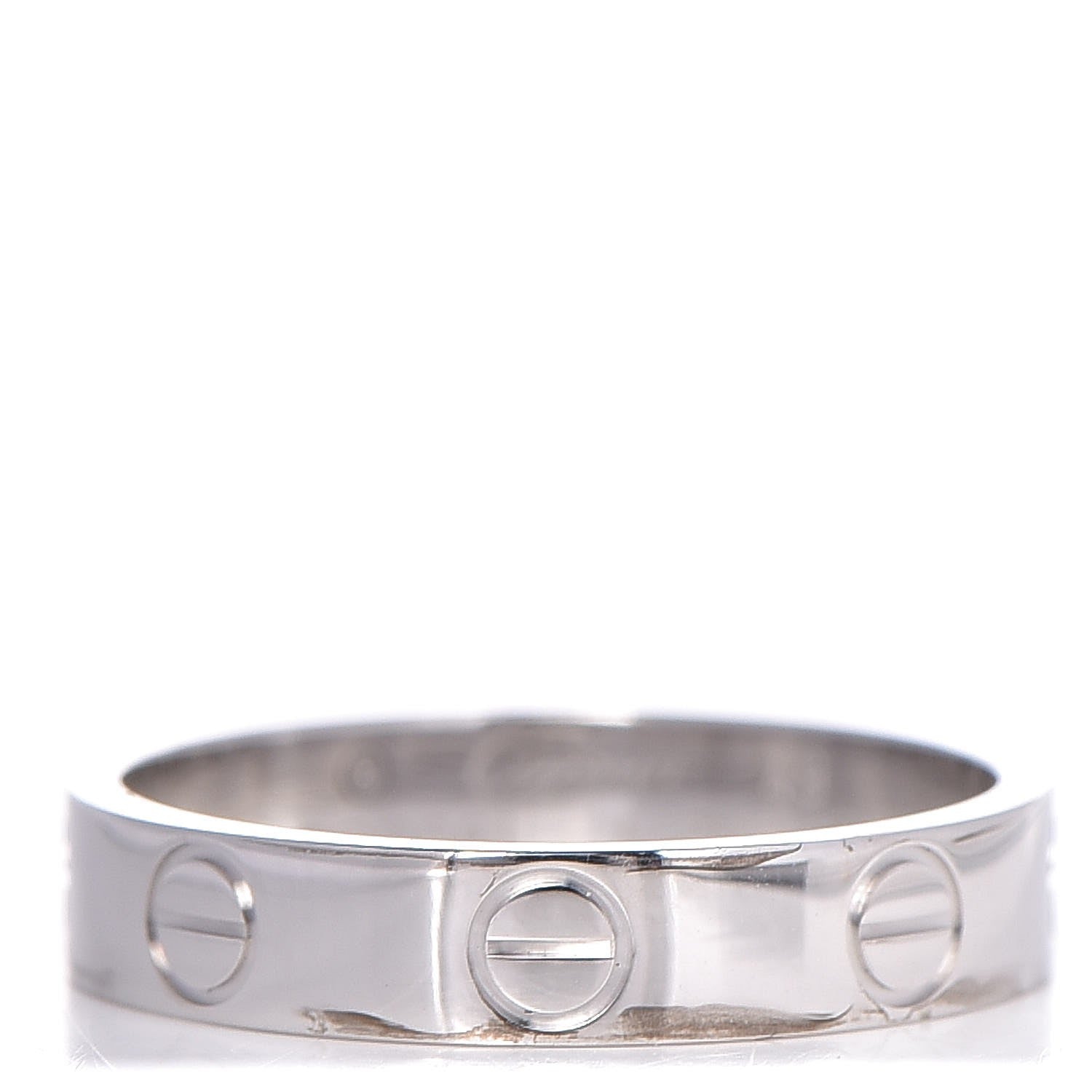Cartier 18K White Gold 3.5mm LOVE Wedding Band Ring 49 5 1 of 3