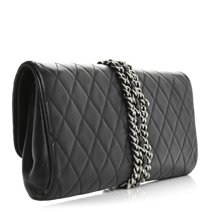 Chanel Lambskin Quilted Evening Clutch Black 3 of 13