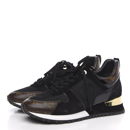 Louis Vuitton Suede Monogram Run Away Sneakers 40 Black 3 of 9