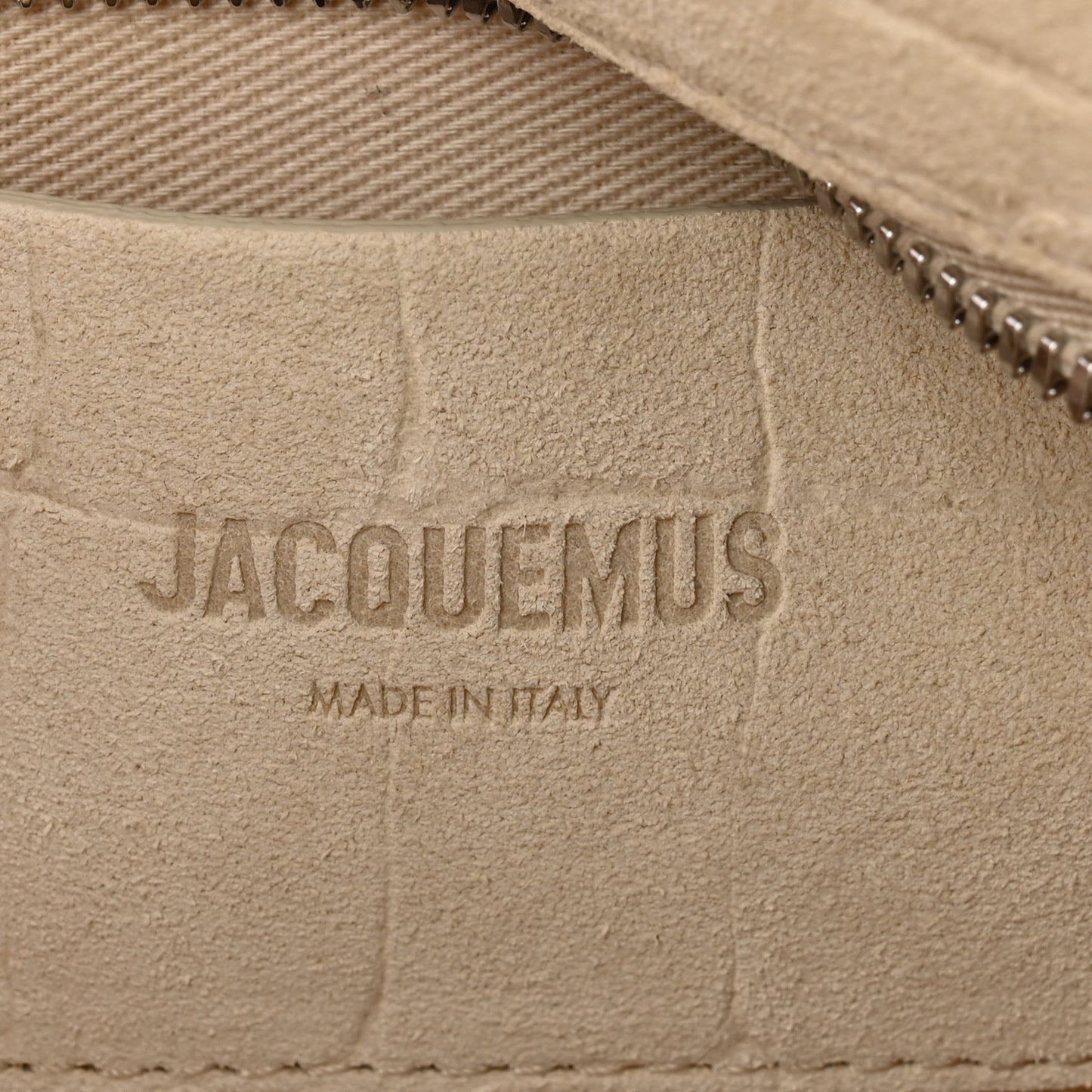 Suede Crocodile Embossed Le Petit Turismo Ivory