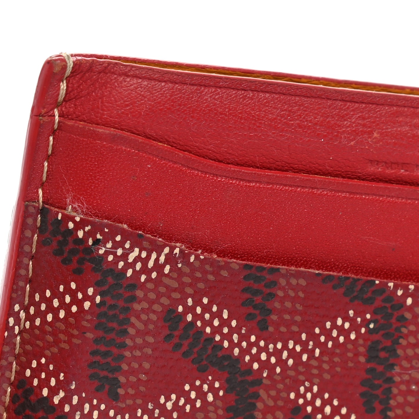Goyardine Saint Sulpice Card Holder Red