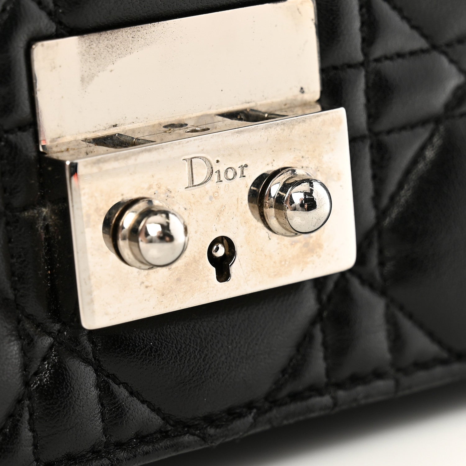 Christian Dior Lambskin Cannage Miss Dior Promenade Pouch Black 13 of 14