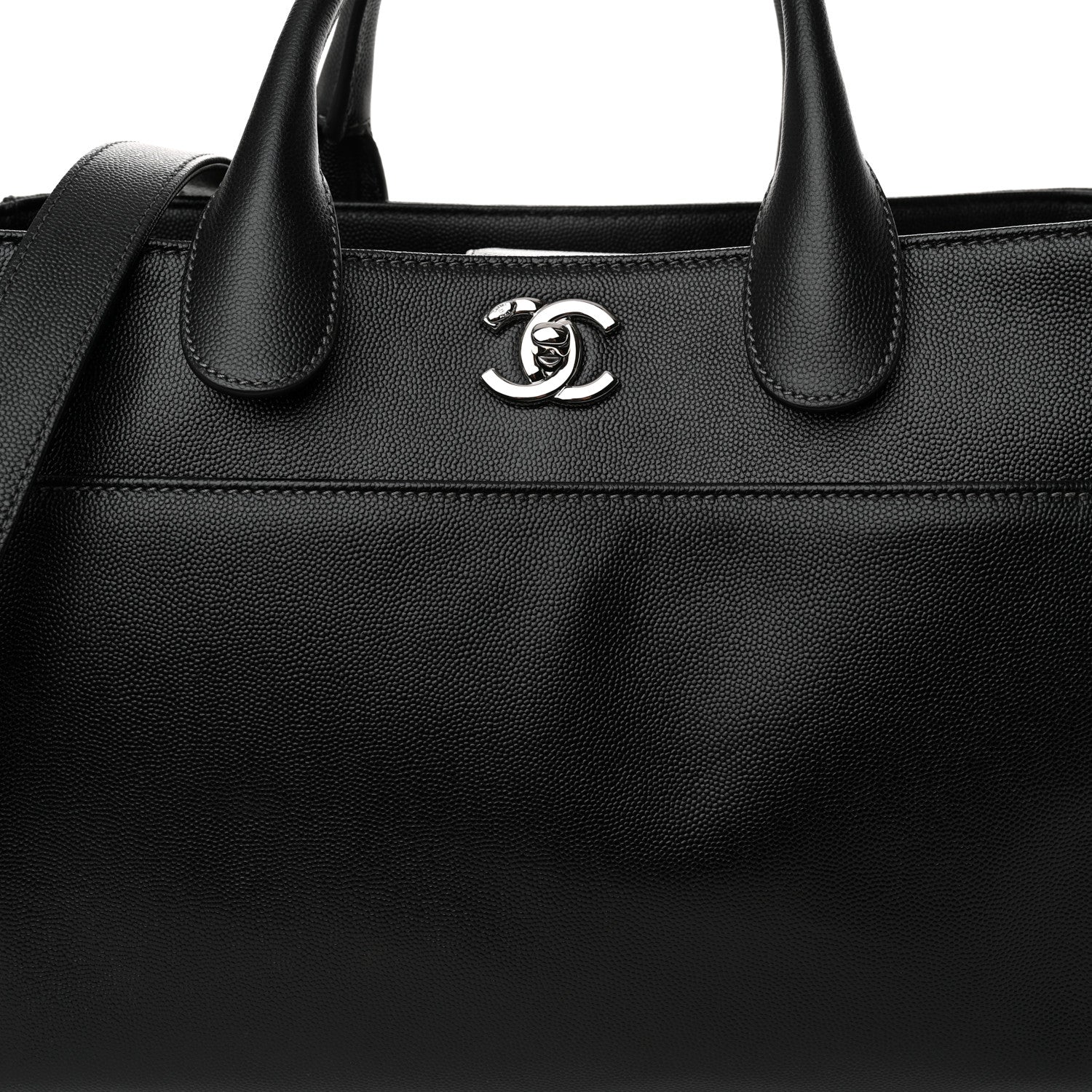 Chanel Caviar Medium Cerf Executive Shopper Tote Black 8 of 11
