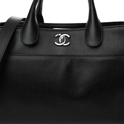 Chanel Caviar Medium Cerf Executive Shopper Tote Black 8 of 11