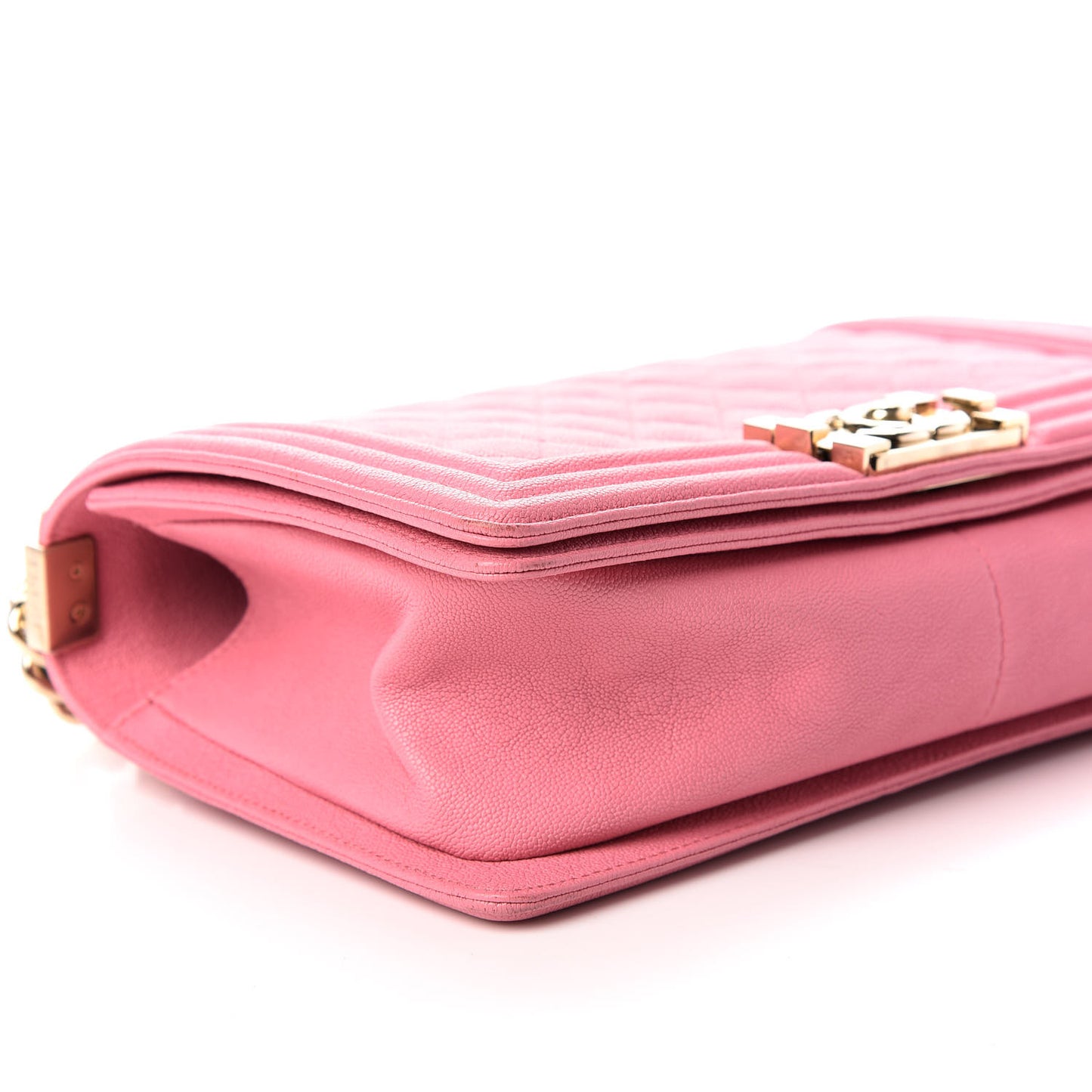 Caviar Quilted Medium Boy Flap Pink