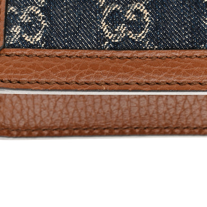 Gucci New Denim GG Monogram Dollar Calfskin Enamel Mini Dionysus Shoulder Bag Blue Tea Cuir Epilog Electric Blue 13 of 13